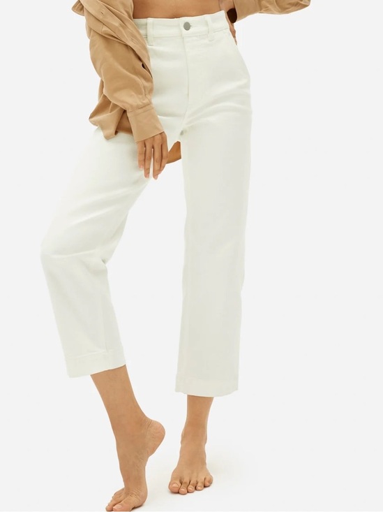 Everlane Denim - Everlane White Straight Crop Jeans - Size 0 - Excellent Condition!